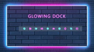 Glowing Dock Rainmeter Skin