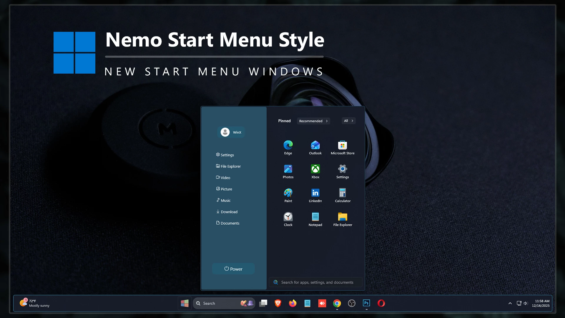 Nemo Start Menu & Taskbar Mods