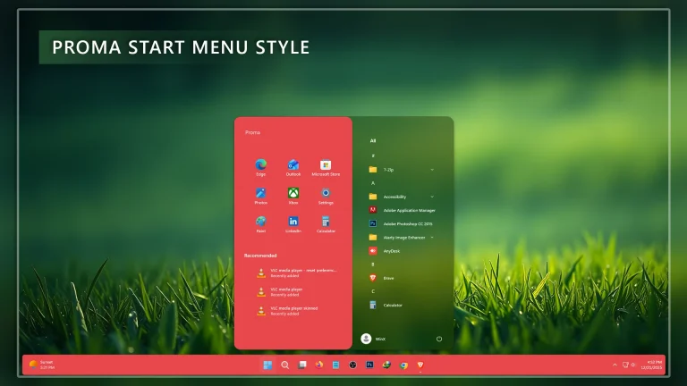 Proma Start Menu Style For Windows 11 1 Proma Start Menu Style For Windows 11