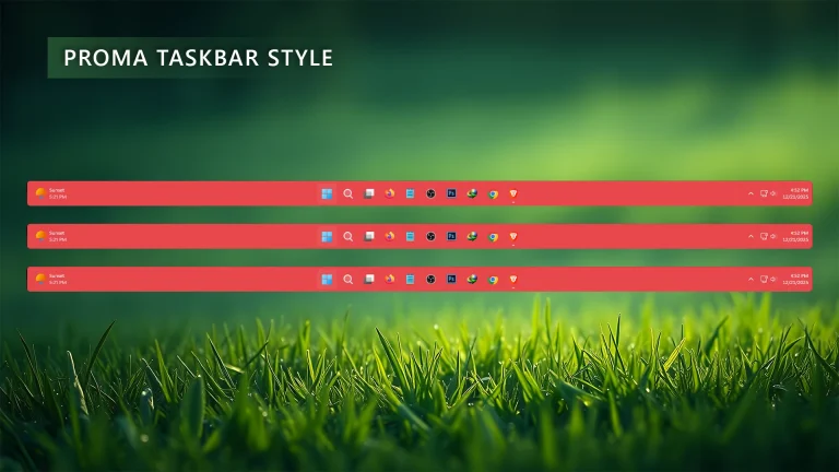 Proma Taskbar Style For Windows 11