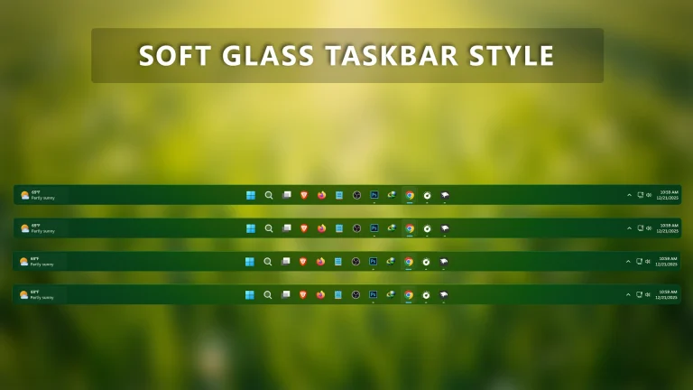 Soft Glass Taskbar Style 4 Soft Glass Taskbar Style
