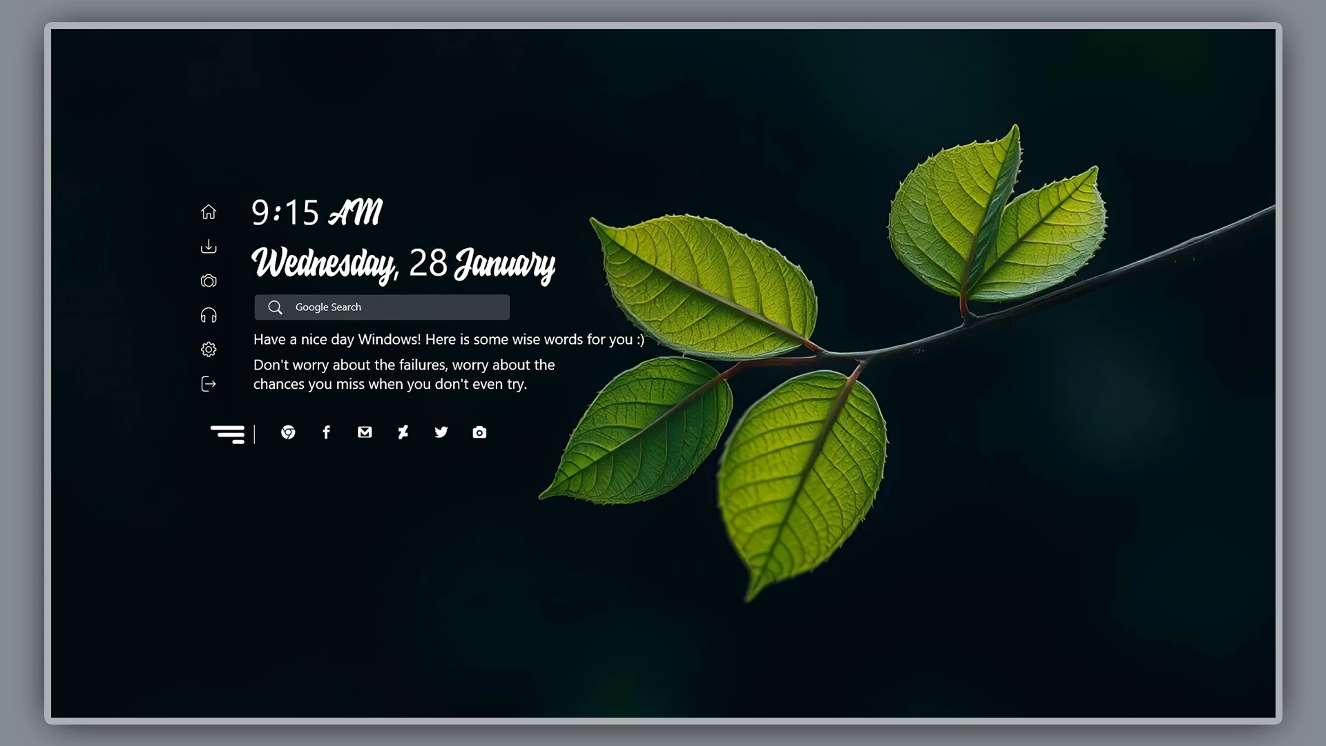 Elegant Desktop 2.0 ( Rainmeter Skin ) 1 Elegant Desktop 2.0 ( Rainmeter Skin )