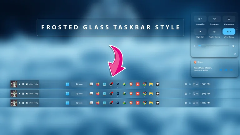 Frost Glass Ultra Taskbar Style