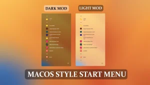 macOS Start Menu Style