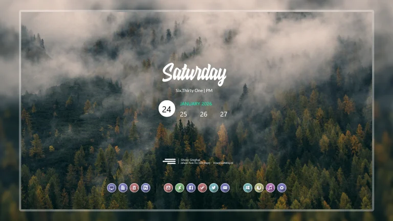 Forest Desktop 2.0 ( Rainmeter Skin )
