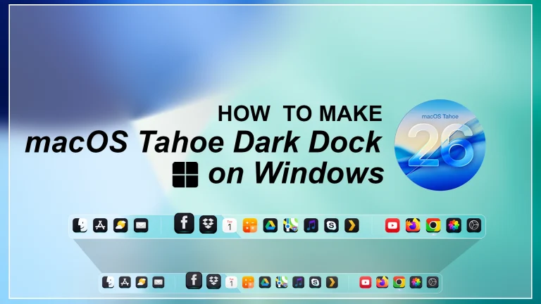 macOS Tahoe Dark Dock for Windows 10 & 11