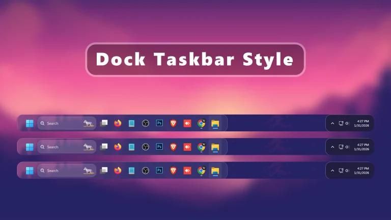 Dock-Style Taskbar - Windhawk Mods