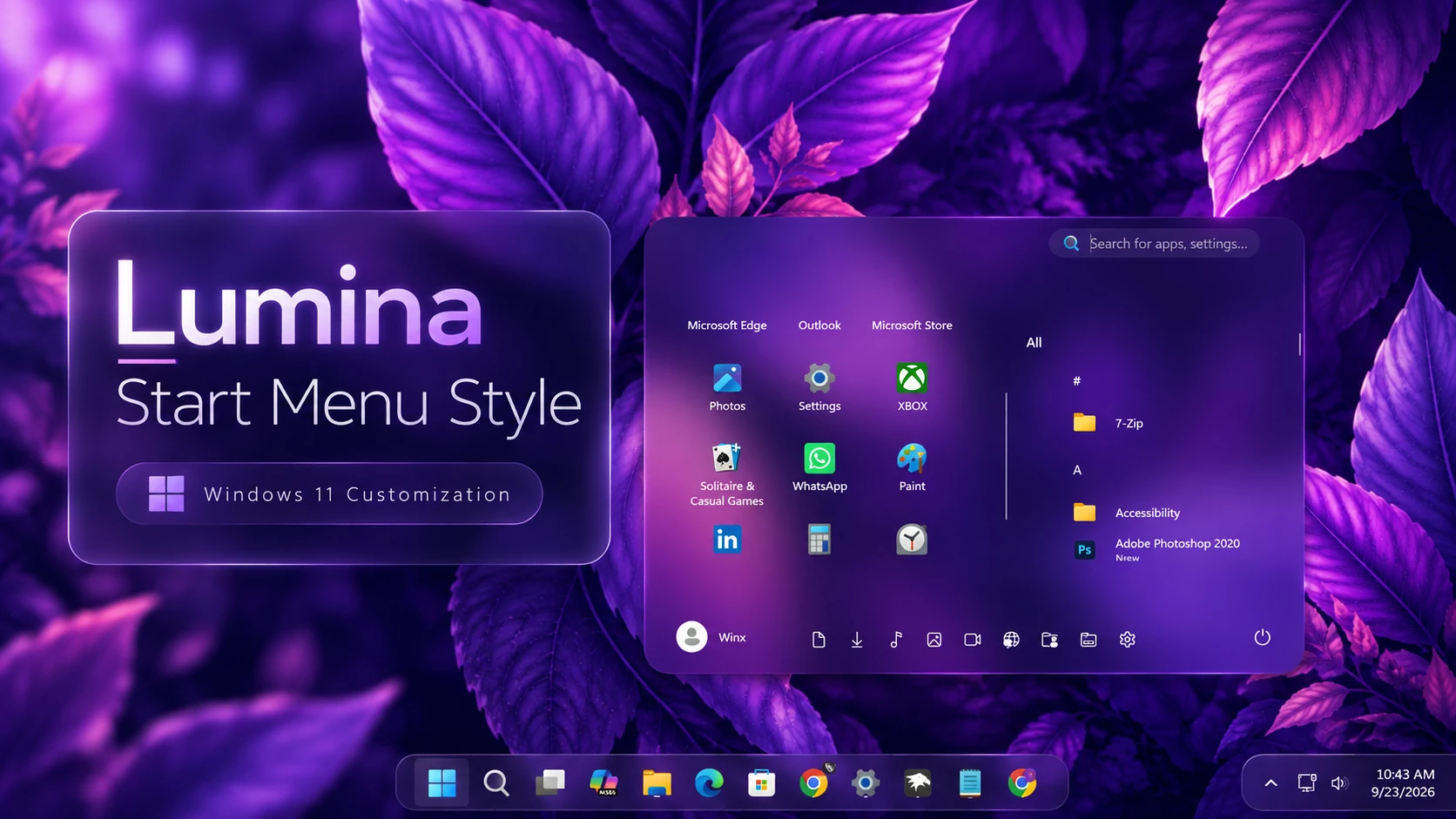 Lumina Start Menu Style For Windows 11 1 Lumina Start Menu Style For Windows 11