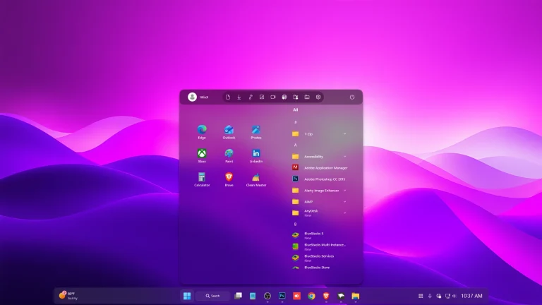 Amazing Lucent Start Menu & Taskbar Style (Windhawk) 1 Lucent Start Menu & Taskbar Style (Windhawk)