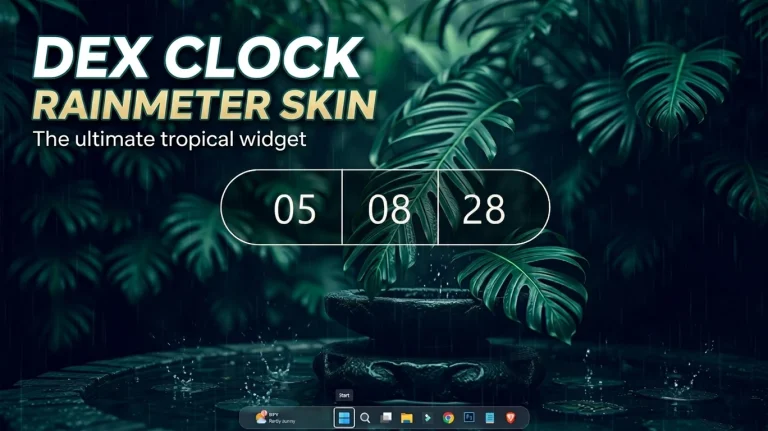 Dex Clock Rainmeter Skin