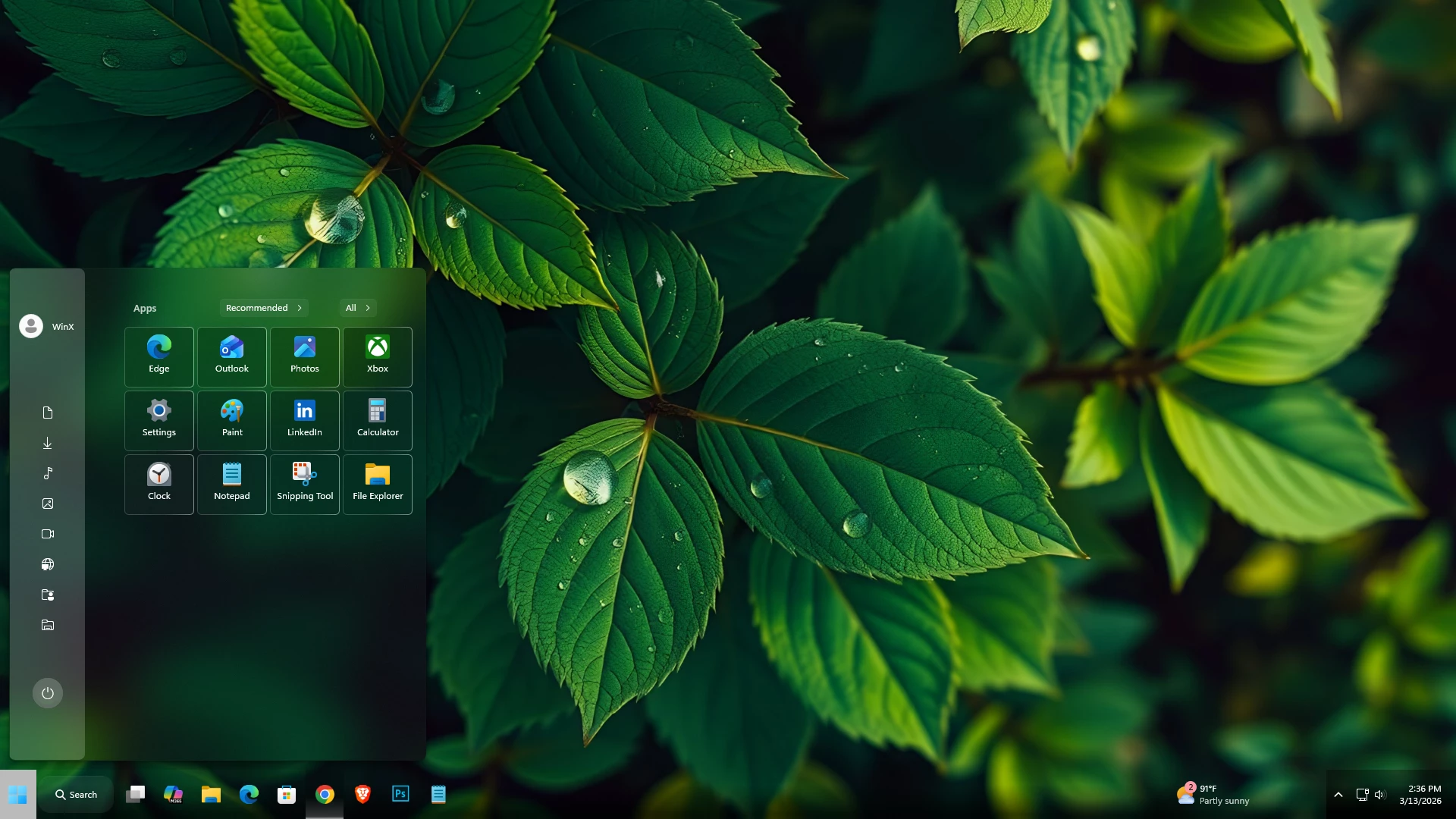 Infinity Crystal Start Menu Style ( Windhawk ) 1 Infinity Crystal Start Menu Style ( Windhawk )