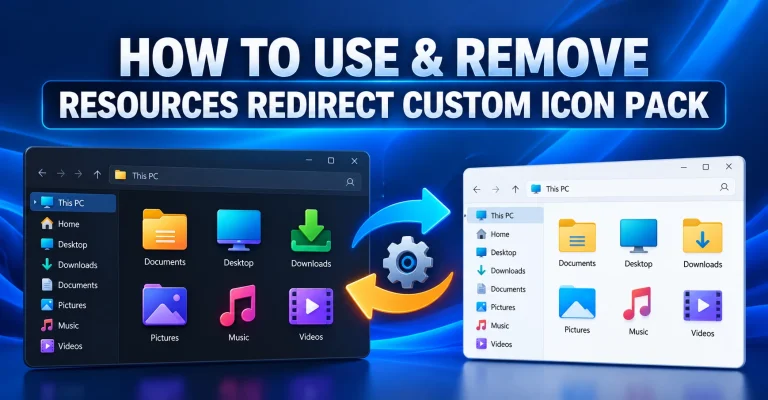 How to Use & Remove Resources Redirect Custom Icon Pack