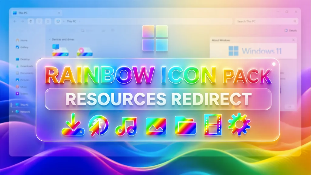 Rainbow Icon Pack For Resource Redirect Stunning Colorful UI - Link ...