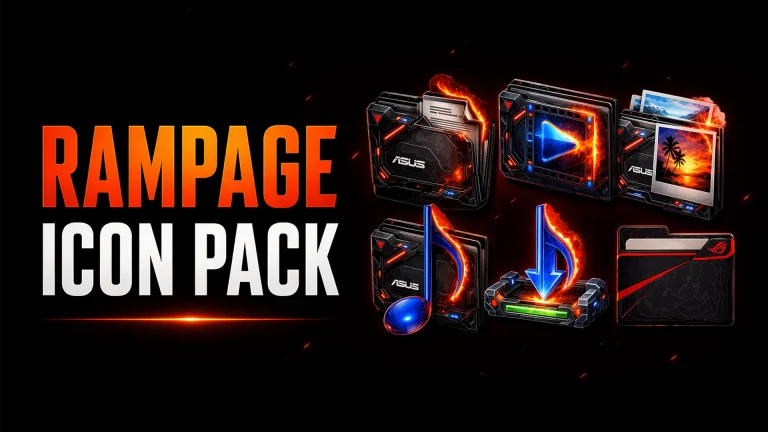 Rampage Icon Pack For Resources Redirect Windows 11 Gaming UI customization
