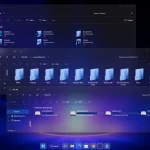 Nova Theme For Windows 11 dark blue File Explorer customization with modern UI and dock style taskbar