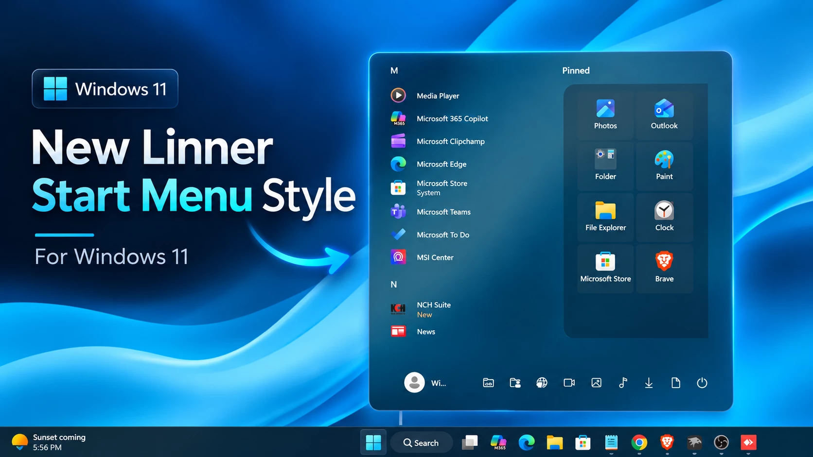 New Linner Start Menu Style For Windows 11 1 New Linner Start Menu Style For Windows 11
