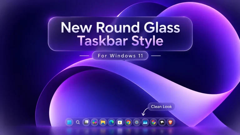 New Round Glass Taskbar Style For Windows 11 14 New Round Glass Taskbar Style For Windows 11