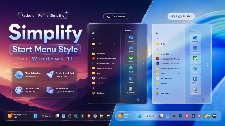 Simplify Start Menu Style For Windows 11