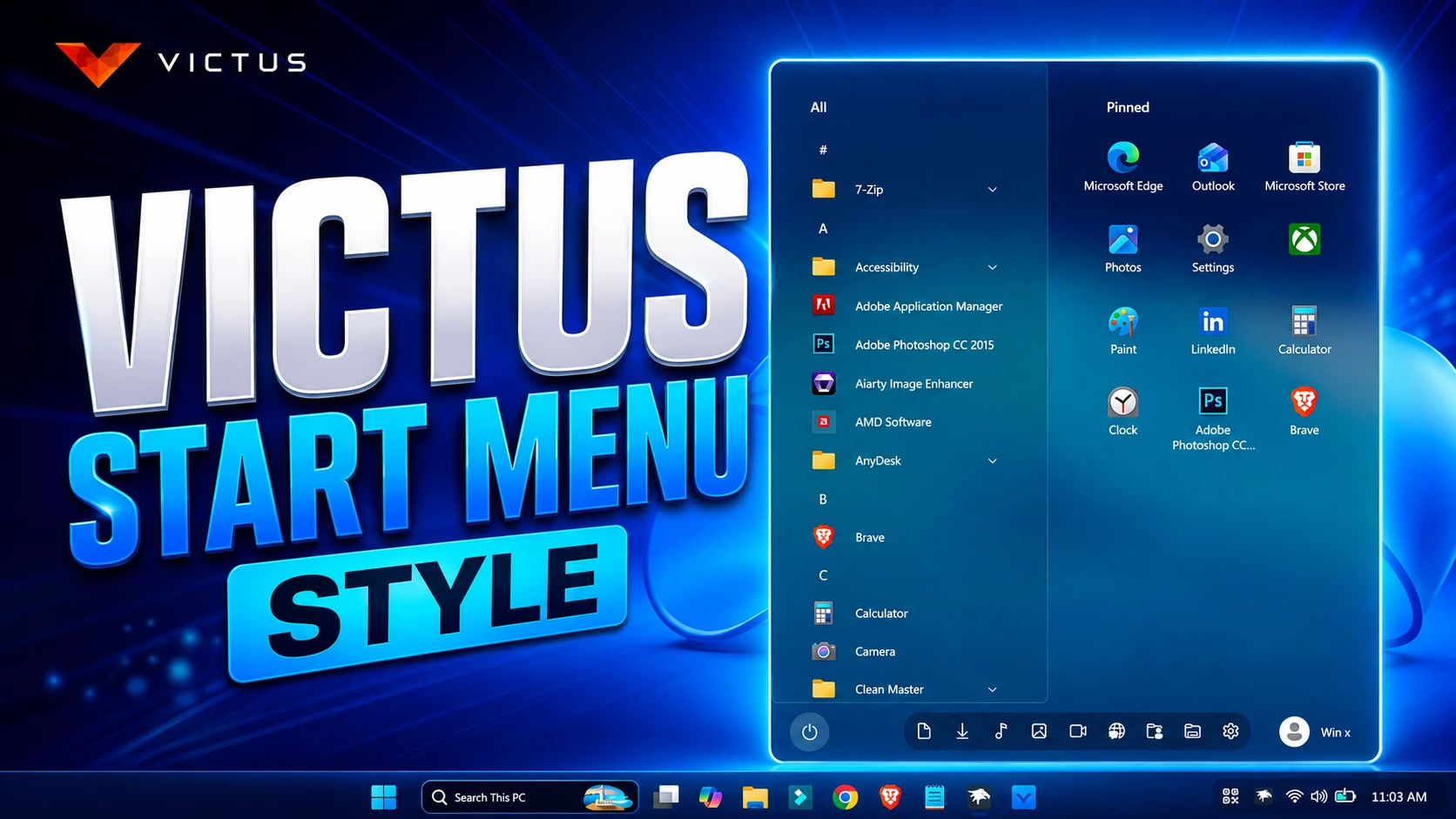 New Victus Start Menu Style For Windows 11 25H2