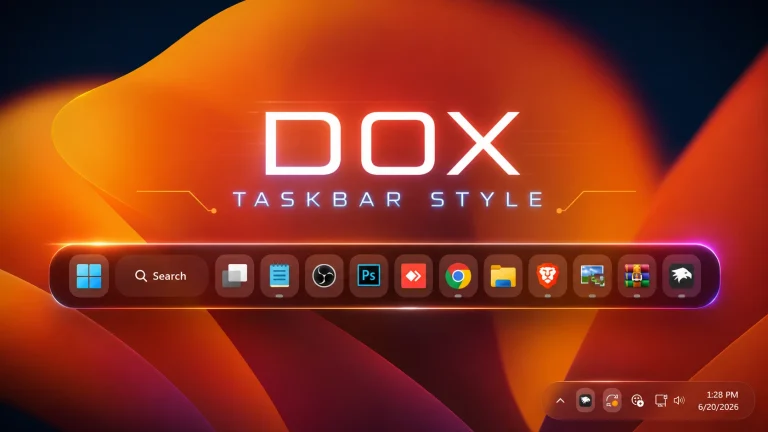 Dox Taskbar Style ( Windhawk )