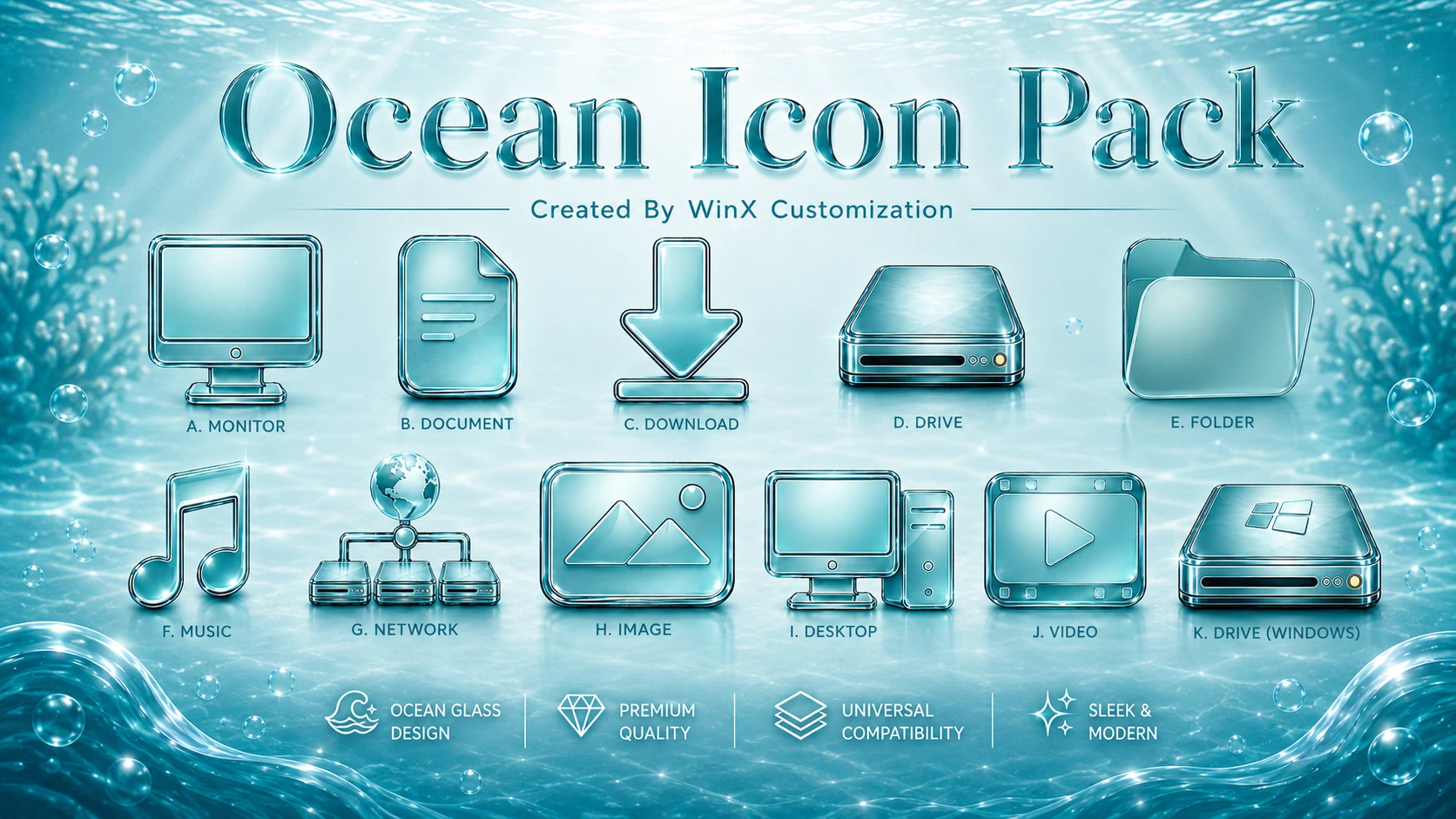 Ocean Icon Pack For Resource Redirect