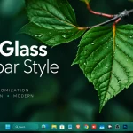 Teal Glass Windows 11 Taskbar Style