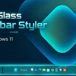 Teal Glass Windows 11 Taskbar Style