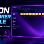 Tron Explorer Style For Windows 11 Using Windhawk futuristic desktop customization