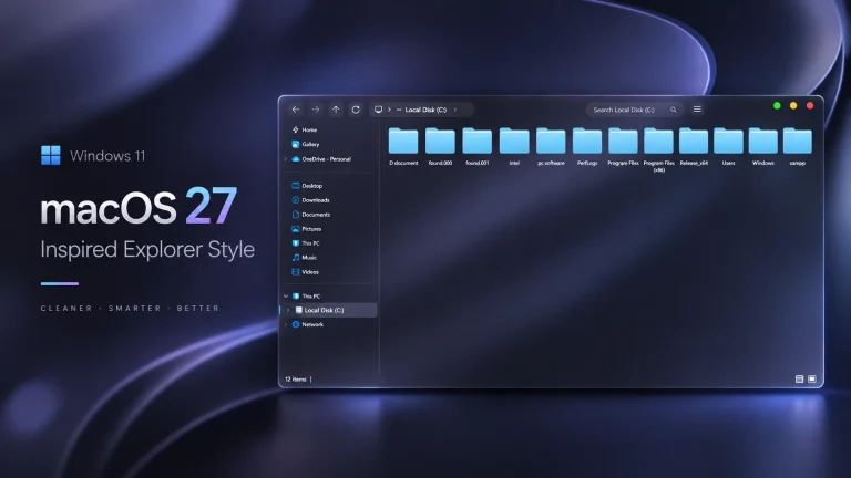 macOS 27 Inspired Explorer Style 12 macOS 27 Inspired Explorer Style