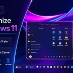 Fusion Glass Start Menu Style on Windows 11 with a transparent glass interface