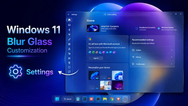 Blur Glass Settings Styler 5 Blur Glass Settings Styler preview for Windows 11 Settings app using Windhawk