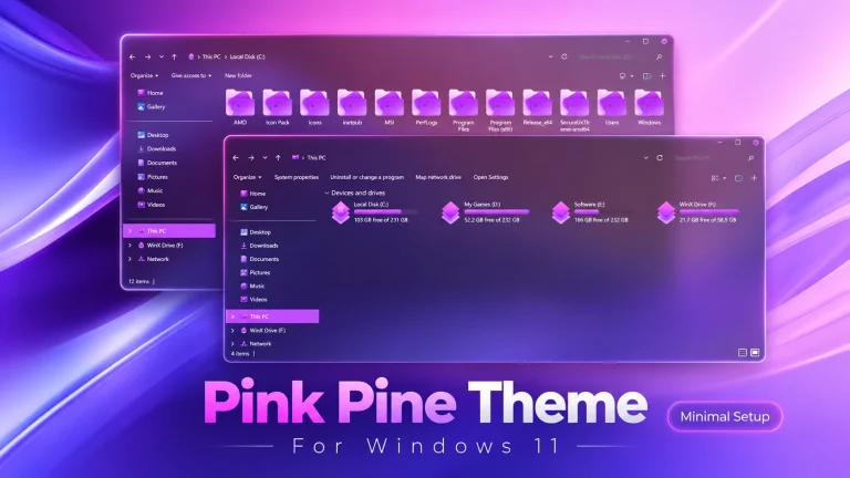 Pink Pine Theme For Windows 11 10 Pink Pine Theme For Windows 11