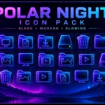 Polar Night icon Pack Windhawk dark Windows 11 desktop setup
