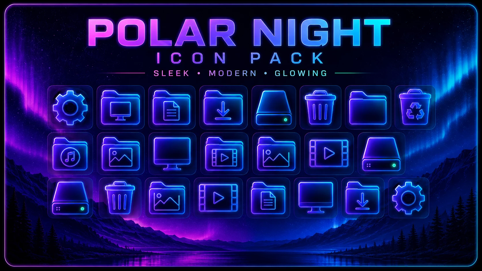 Polar Night Icon Pack ( Windhawk ) 1 Polar Night icon Pack Windhawk dark Windows 11 desktop setup