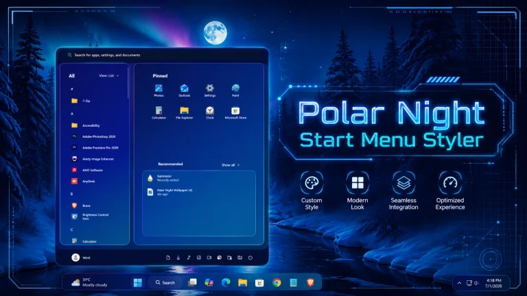 New Polar Night Start Menu & Taskbar Style 8 Polar Night Start Menu & Taskbar Style with Windhawk