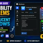 Translucent Windows Windhawk Custom Process Exclusion List tutorial showing how to fix visibility problems by excluding apps using executable (.exe) process names.