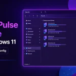 Violet Pulse Theme and Windhawk mods applied to Windows 11