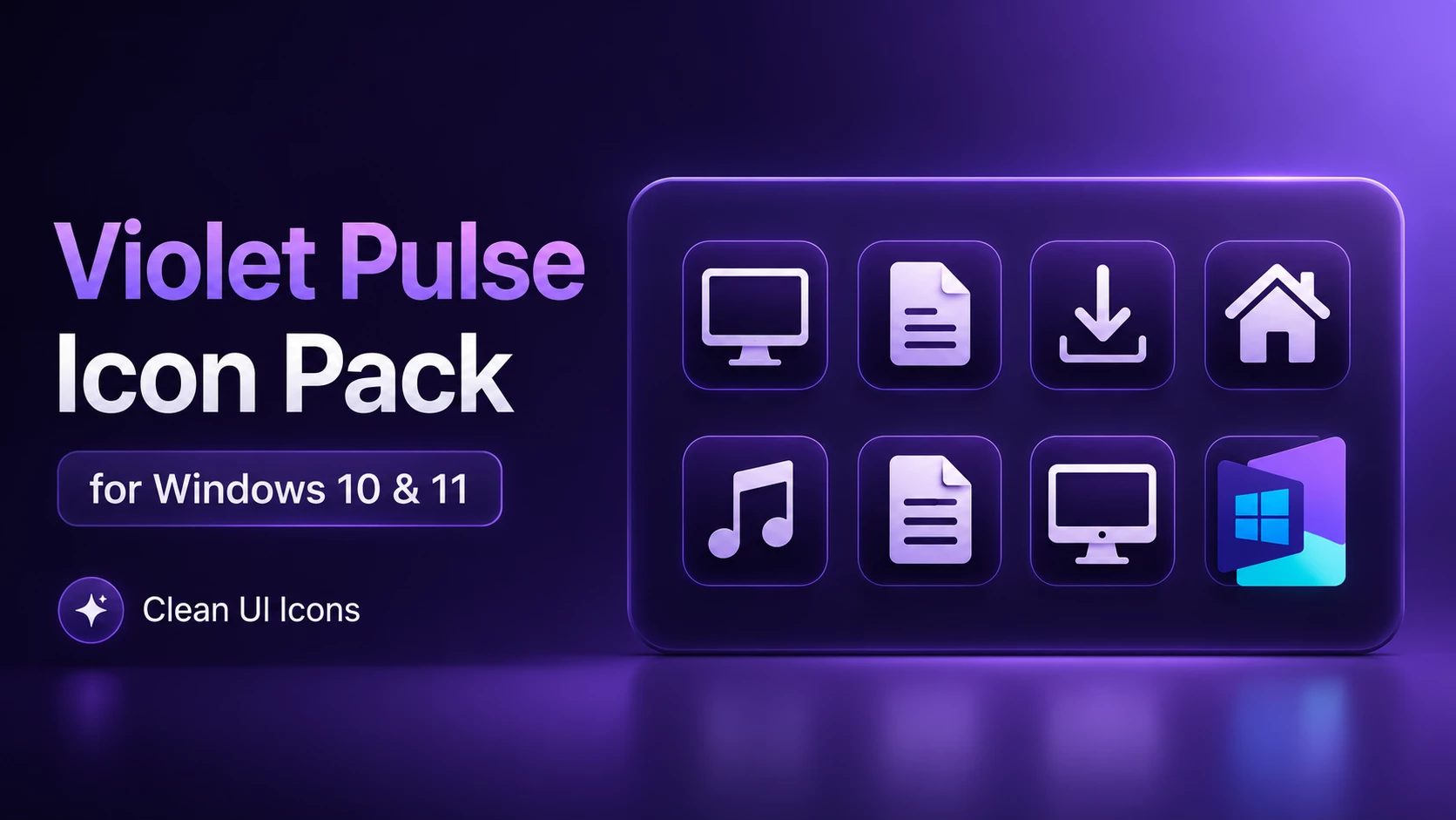 Violet Pulse Icon Pack for Windhawk Resource Redirect on Windows 11