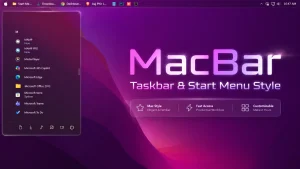 MacBar Taskbar and Start Menu Style for Windows 11 using Windhawk mods