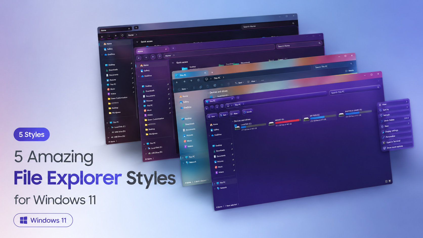 5 Amazing File Explorer Styles for Windows 11
