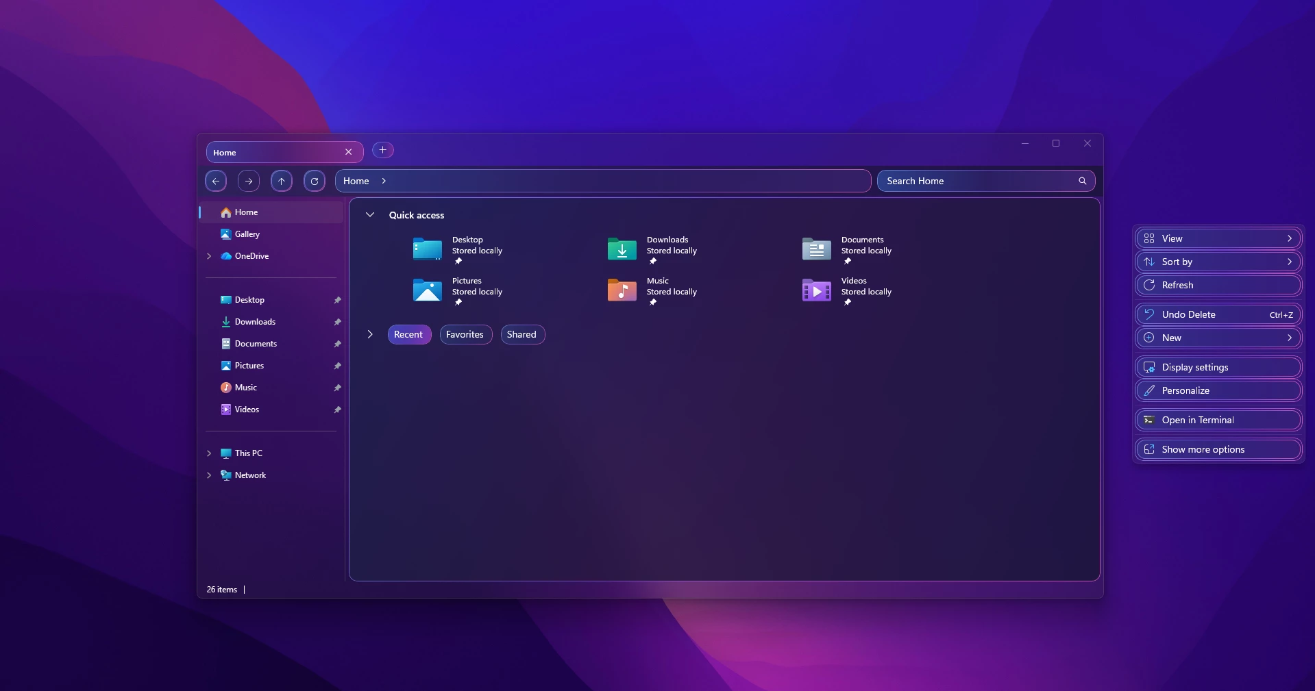 Cosmic Rose File Explorer Style