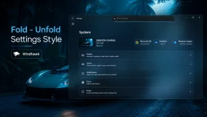 Fold Unfold Settings Style for Windows 11