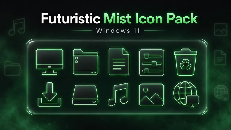 Futuristic Mist Icon Pack for Windows 11
