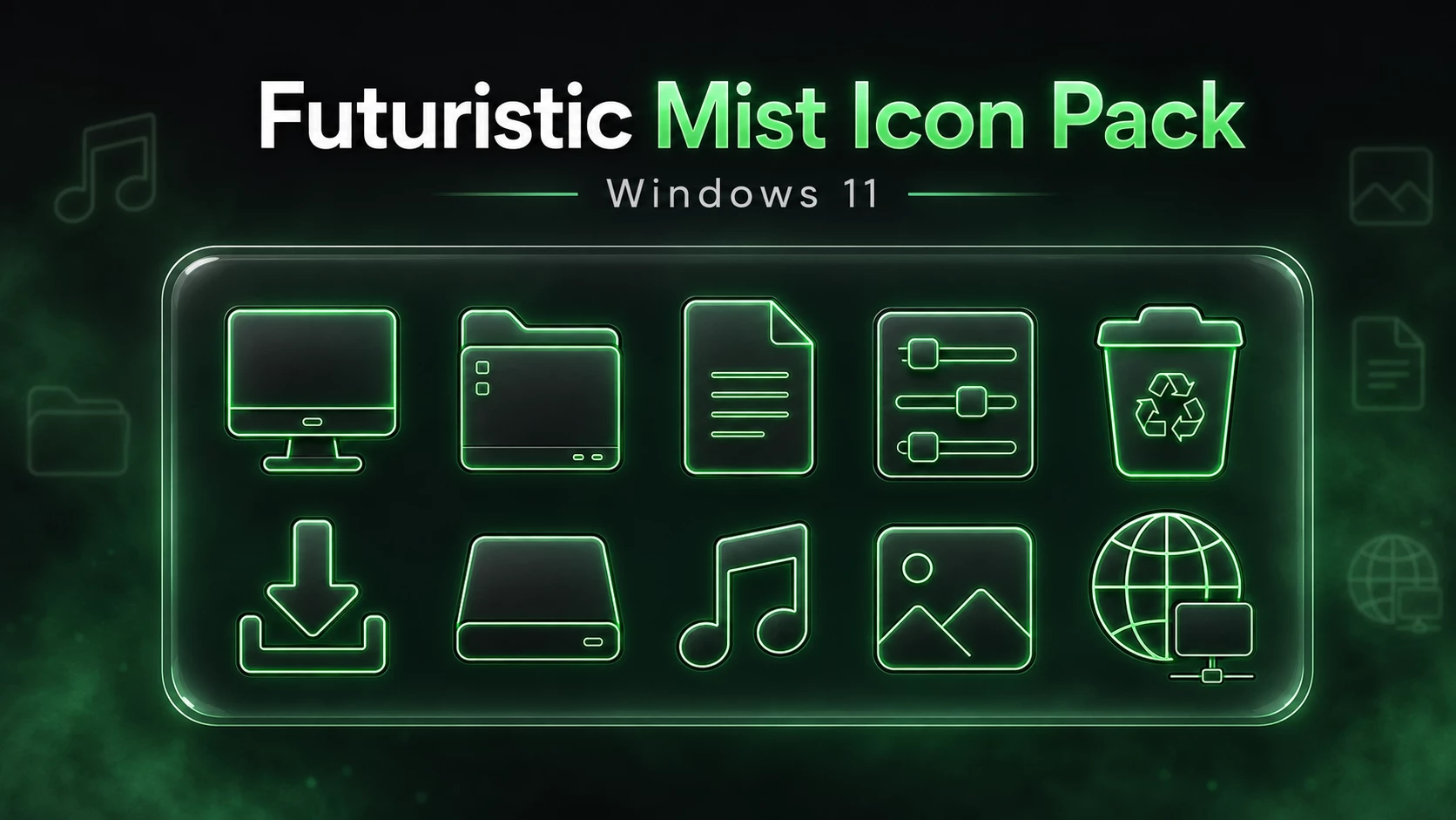 Futuristic Mist Icon Pack for Windows 11 1 Futuristic Mist Icon Pack for Windows 11