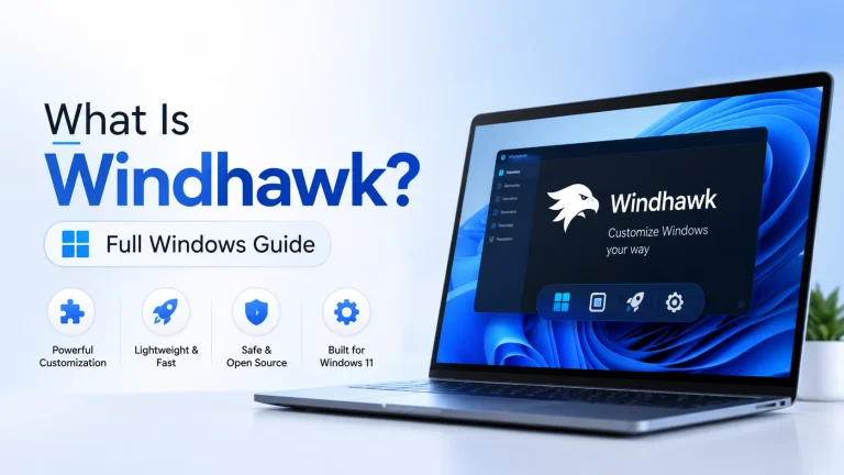 What Is Windhawk? Full Windows Customization Guide 1 Windhawk Windows customization tool interface with taskbar and Start menu mods