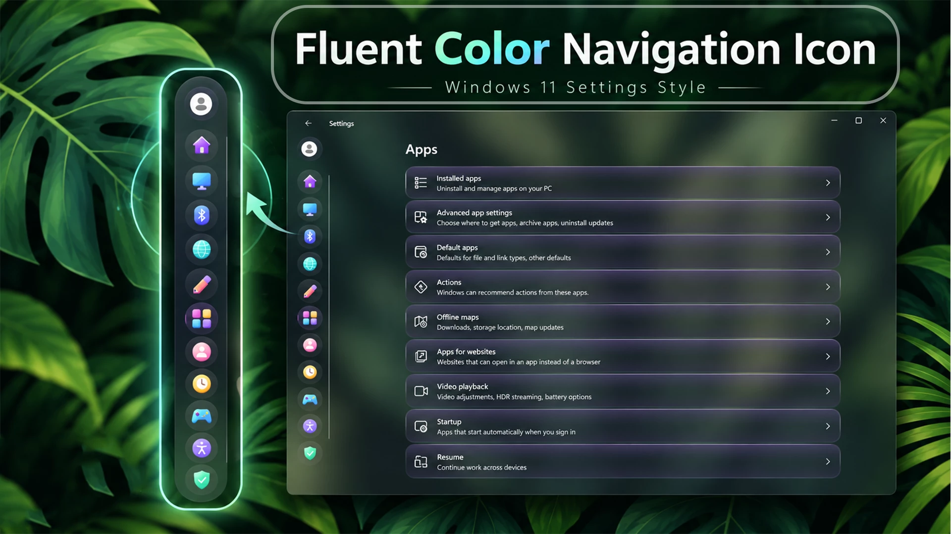 Fluent Color Navigation Icons