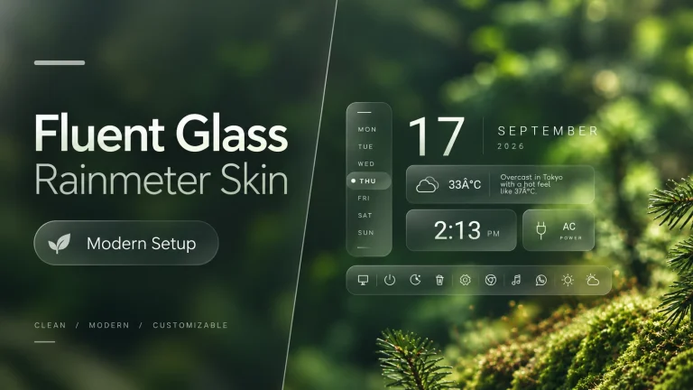 Fluent Glass Rainmeter Skin