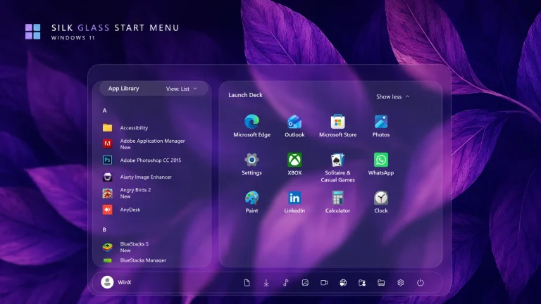 Silk Glass Start Menu Style for Windows 11 8 Silk Glass Start Menu Style