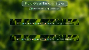 Fluid Glass Taskbar Styles For Windows 11