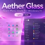 Aether Glass Start Menu Style For Windows 11